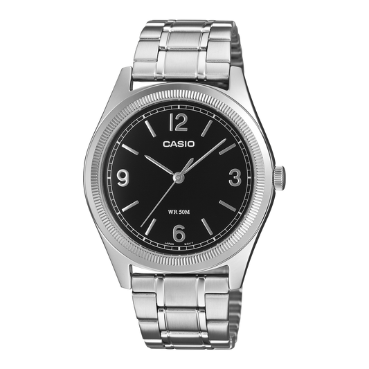Casio Men's Analog Watch, Black Dial With Stainless Steel Band, MTP-B210D-1AVDF - product image