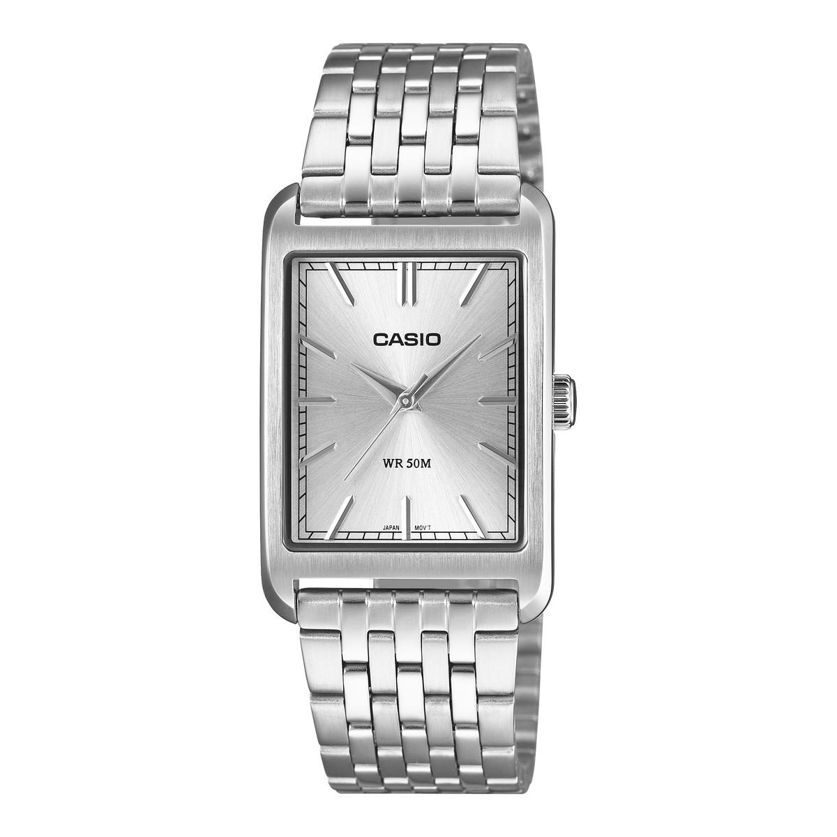 Casio Men's Analog Watch, White Dial With Silver Stainless Steel Band, MTP-B215D-7AVDF | Kewalrams Bahrain