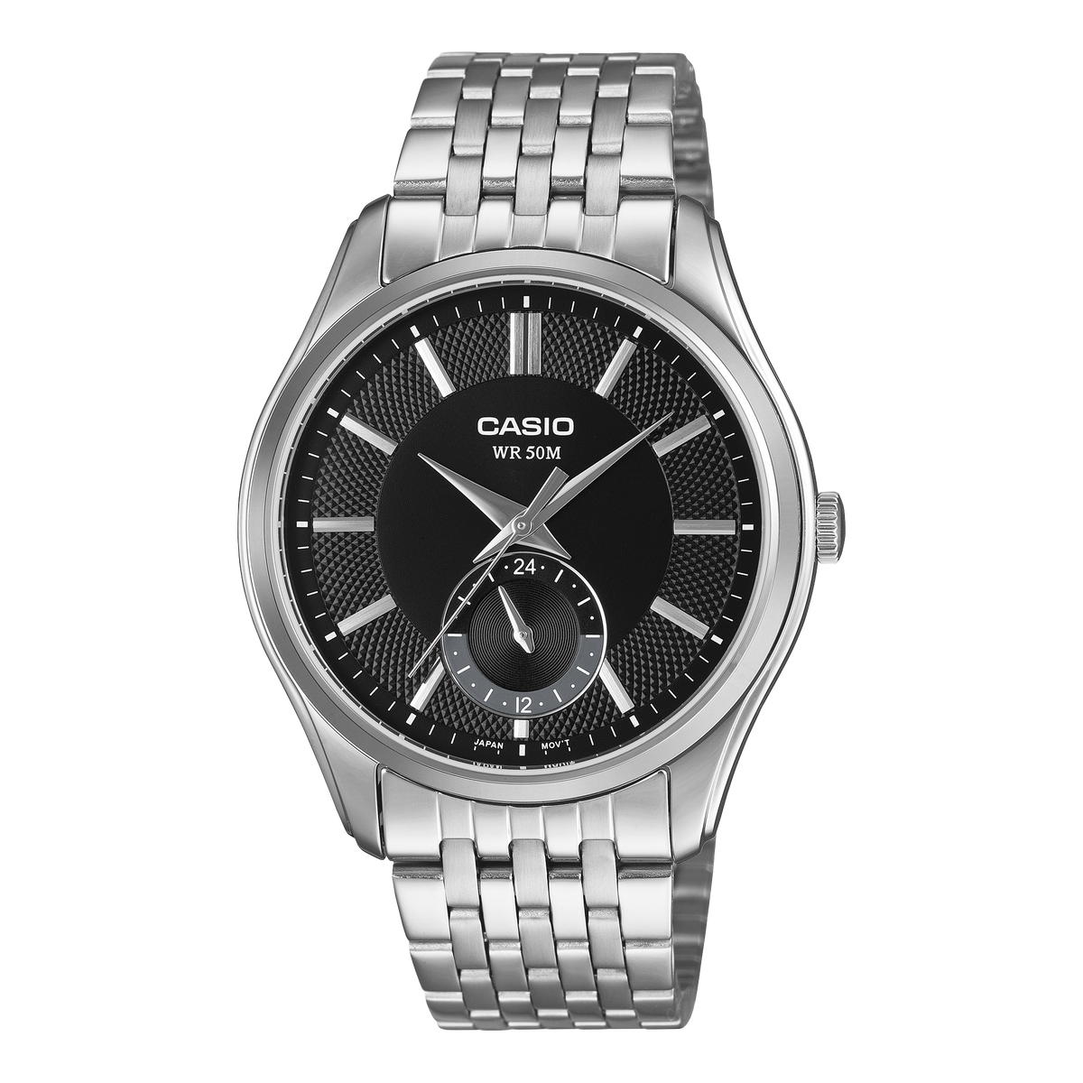 Casio Men's Analog Watch, Black Dial With Silver Stainless Steel Band, MTP-B315D-1AVDF | Kewalrams Bahrain