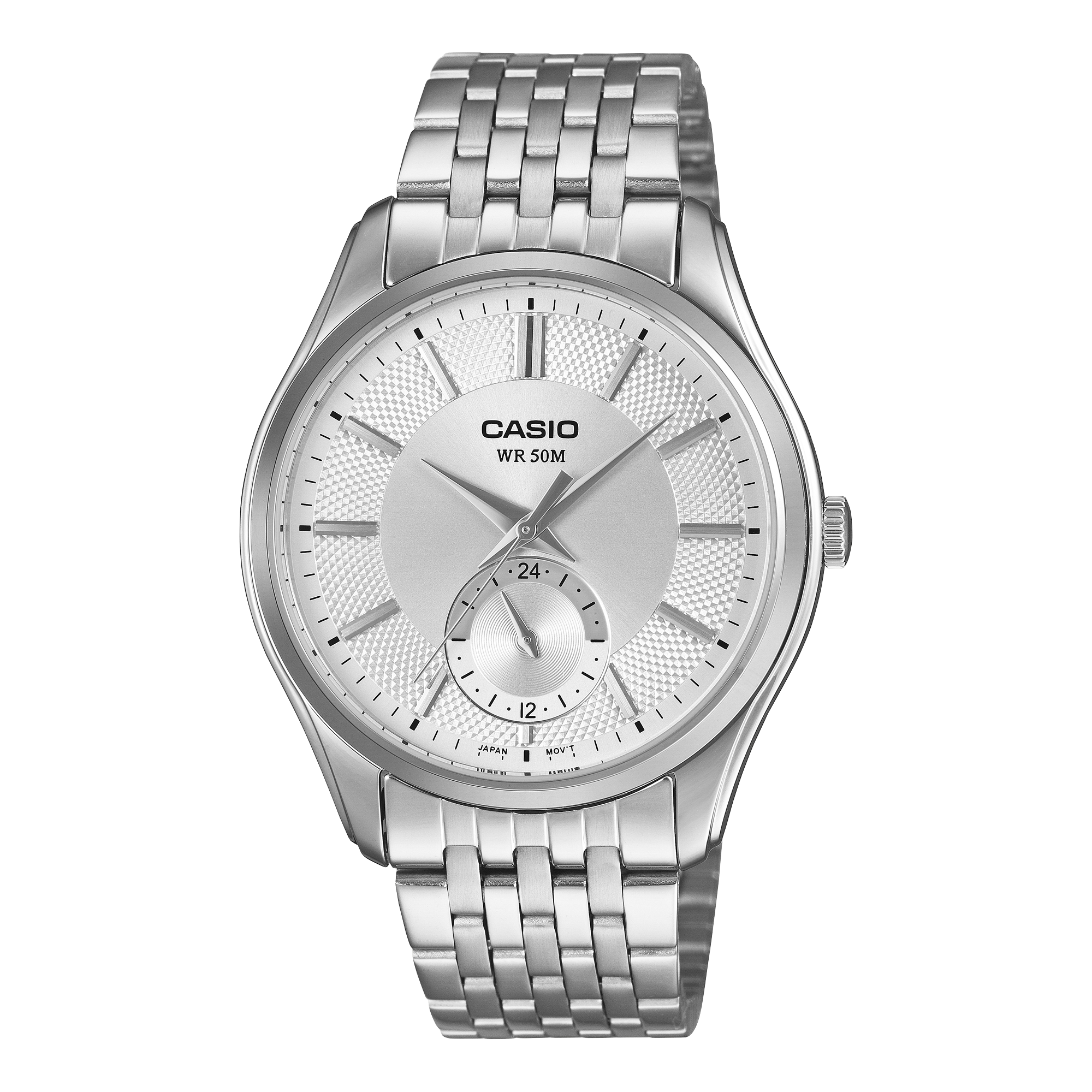 Casio Men's Analog Watch, White Dial With Silver Stainless Steel Band, MTP-B315D-7AVDF | Kewalrams Bahrain