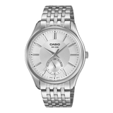 Casio Men's Analog Watch, White Dial With Silver Stainless Steel Band, MTP-B315D-7AVDF | Kewalrams Bahrain