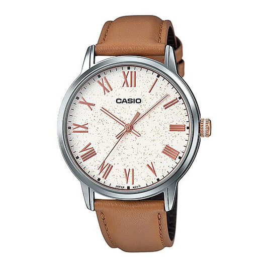 Casio unisex analog watch, white dial with comfortable strap, model CS-LTP-TW100L-7A2V, Bahrain