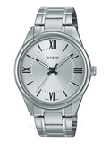 Casio Men's Watch Analog, Silver Dial Silver Stainless Steel Strap, MTP-V005D-7B5UD