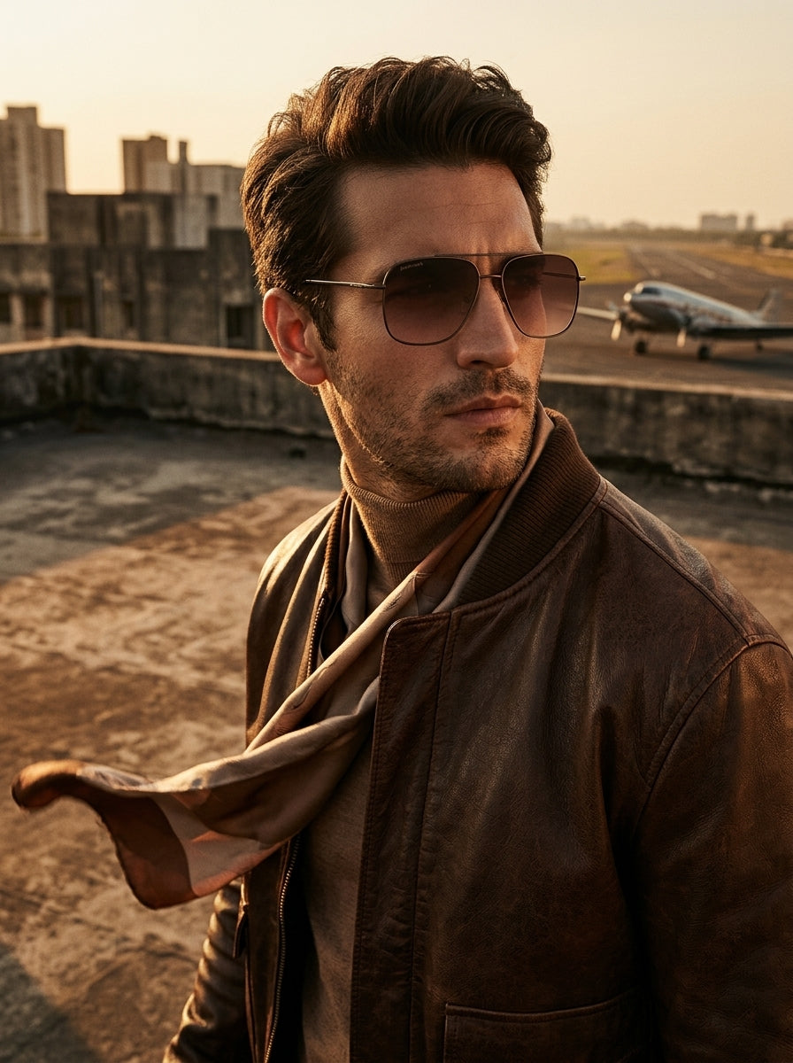 Fastrack Unisex Aviator Sunglasses, Brown Lens, UV protected, M253GY11 - image 11