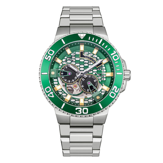 Beverly Hills Polo Club, Men's, Analog Watch, Silver Dial, with Stainless Steel Band, BH-BP3702X.370