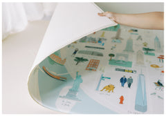 Milk It Baby New York Play Mat, City Tour Collection 100% TPU Foam Non Toxic Reversible Mat, MI-NEWYORKPM