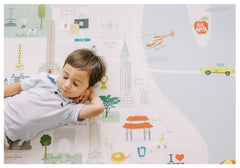 Milk It Baby New York Play Mat, City Tour Collection 100% TPU Foam Non Toxic Reversible Mat, MI-NEWYORKPM