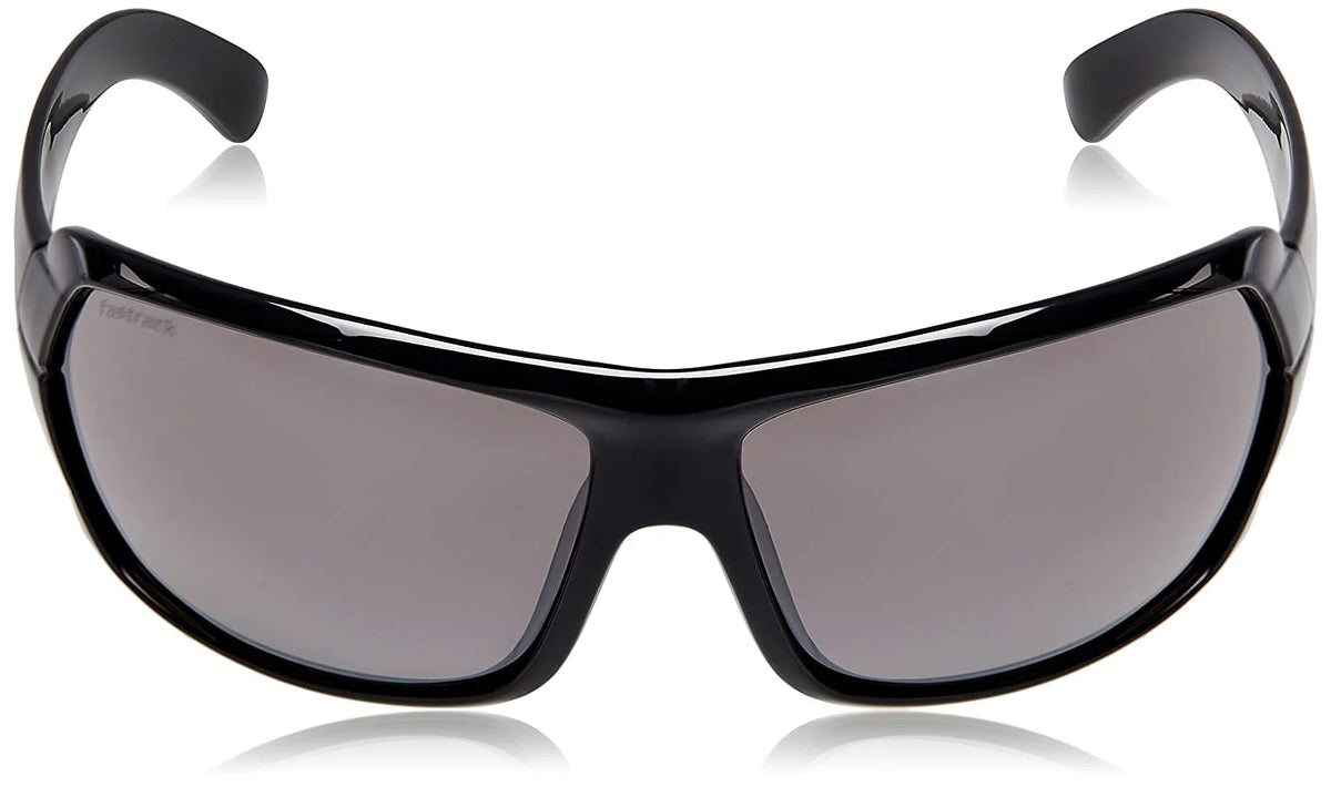 Fastrack Men's Round Sunglasses, Black Lens, UV protected, P190BK1