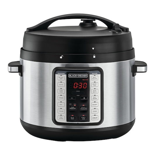 Black+Decker Electric Pressure Cooker 10L,Fast & Convenient Cooking PCP1010 Pressure Cooker BL-PCP1010