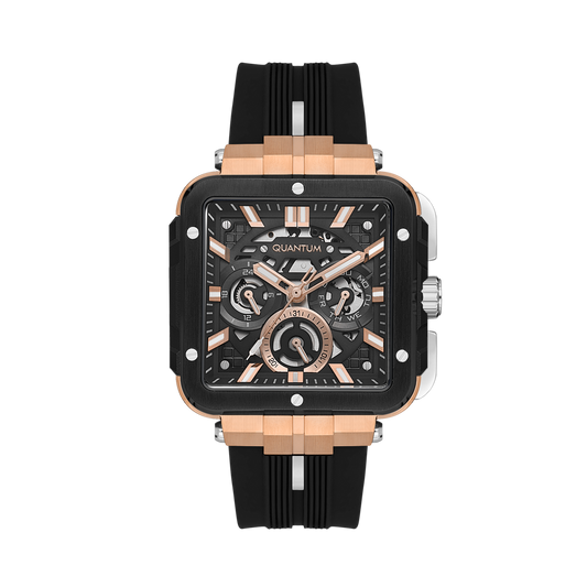 Quantum, Men's, Analog Watch, Black Dial, with Silicone Band, QU-PWG1102.451