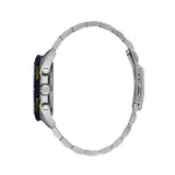 Quantum Men's Chronograph Watch Analog Grey Dial with Silver Stainless Steel Band, PWG1128.350