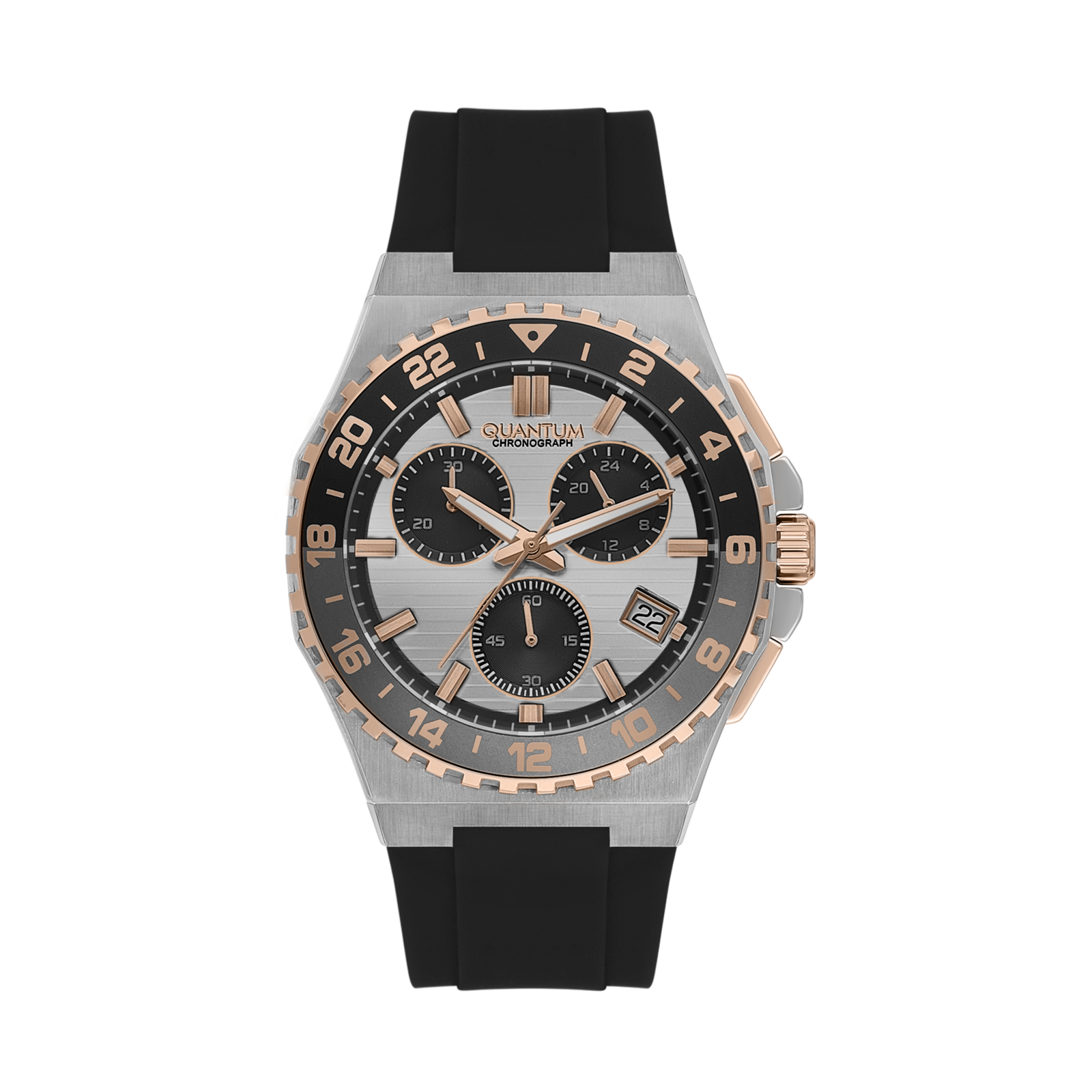 Quantum, Men's, Analog Watch, Black Dial, with Silicone Band, QU-PWG1147.531