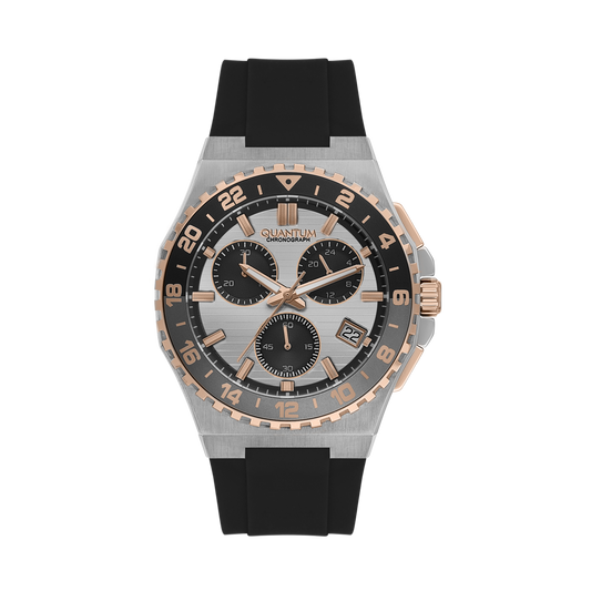 Quantum, Men's, Analog Watch, Black Dial, with Silicone Band, QU-PWG1147.531