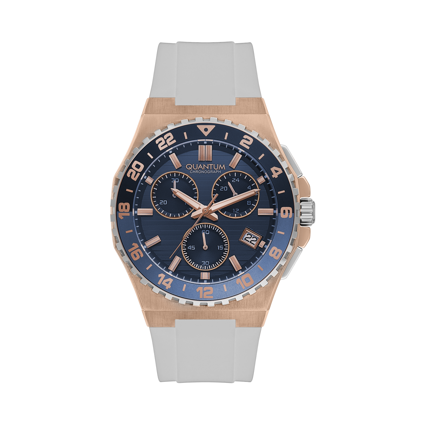Quantum, Men's, Analog Watch, Blue Dial, with Silicone Band, QU-PWG1147.593
