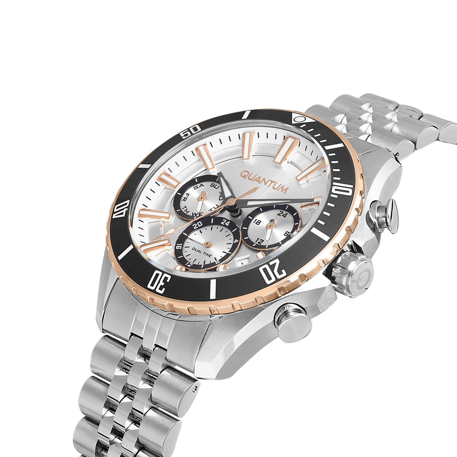 Quantum, Men's, Analog Watch, Silver Dial, with Stainless Steel Band, QU-PWG1187.530