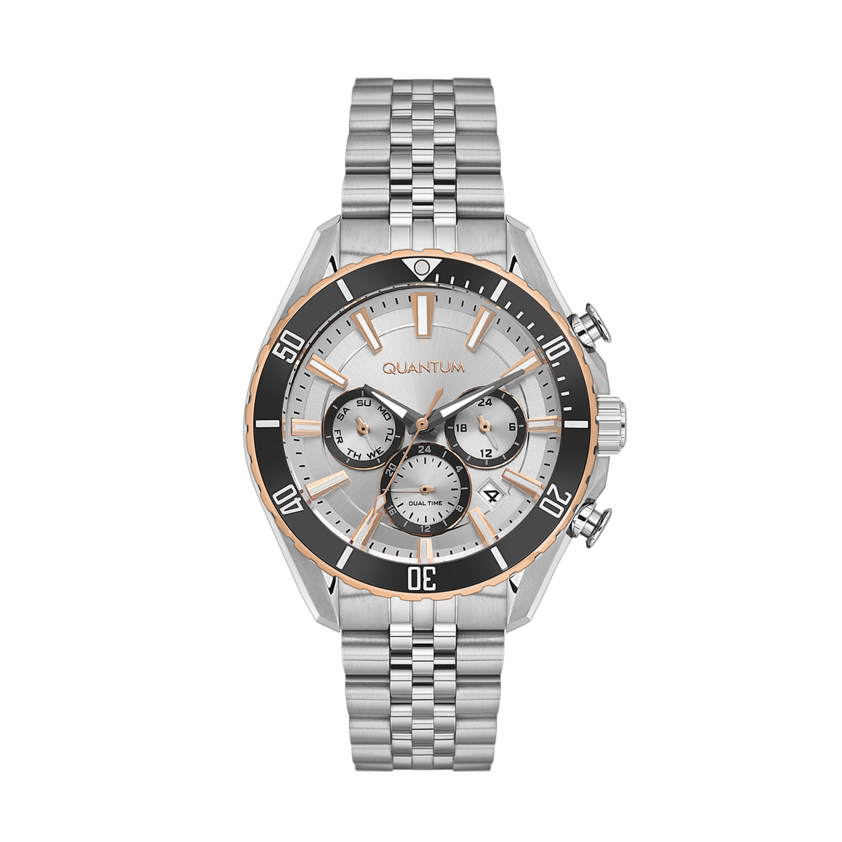 Quantum, Men's, Analog Watch, Silver Dial, with Stainless Steel Band, QU-PWG1187.530