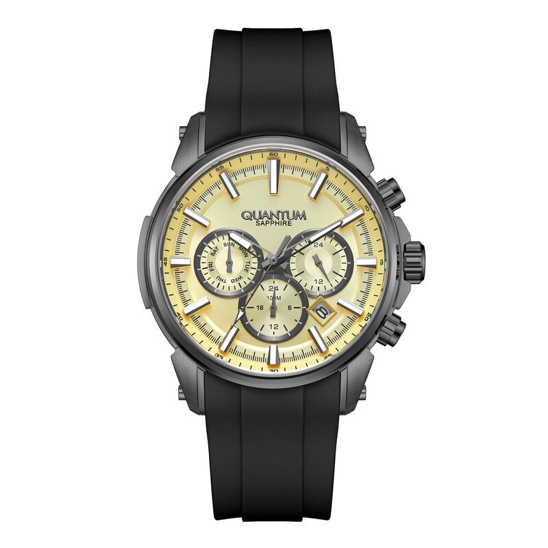 Quantum, Men's, Analog Watch, Black Dial, with Silicone Band, QU-PWG1220.071
