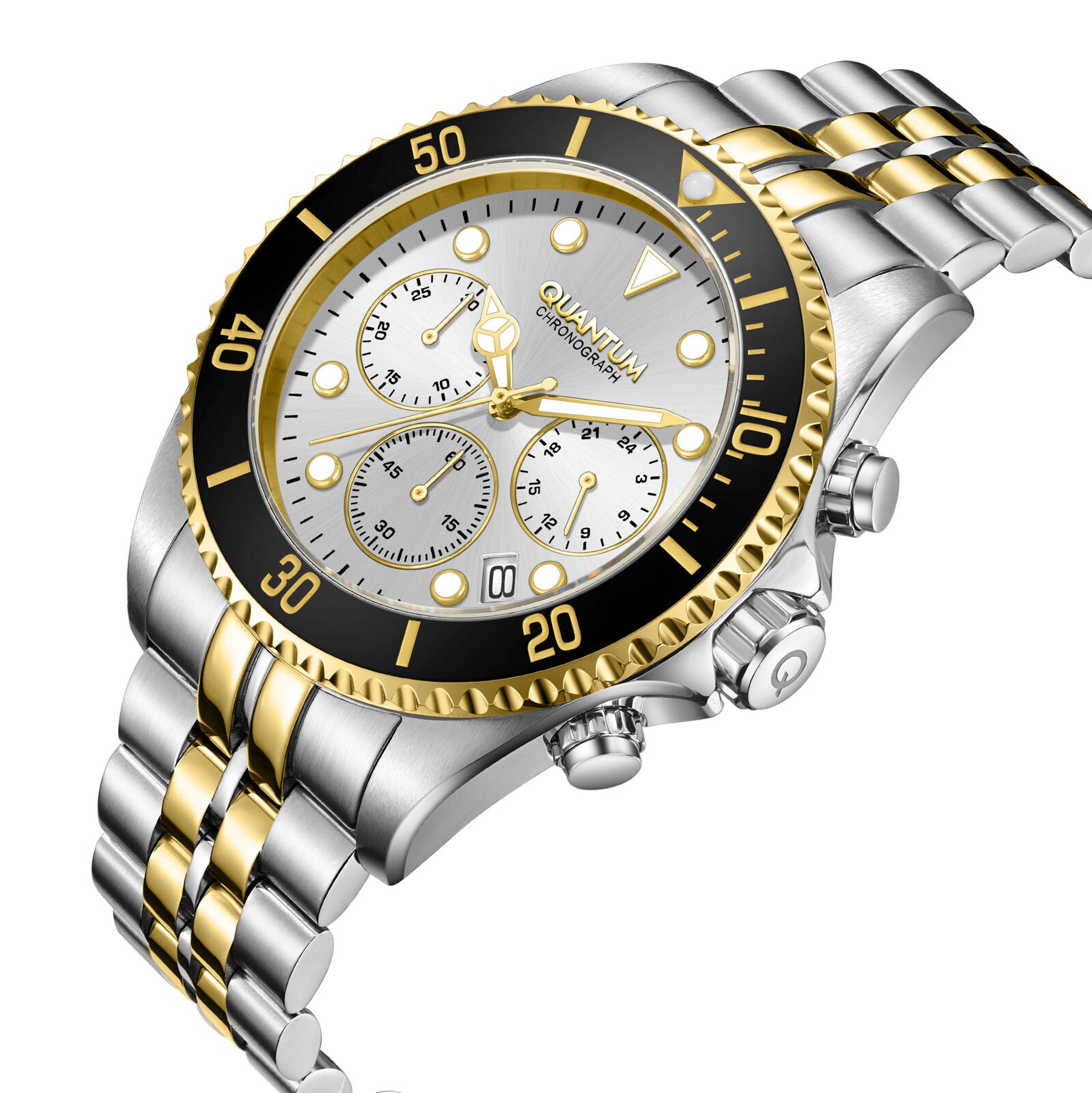 Quantum, Men's, Analog Watch, Silver Dial, with Stainless Steel Band, QU-PWG930.230