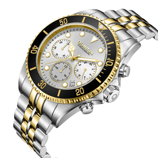 Quantum, Men's, Analog Watch, Silver Dial, with Stainless Steel Band, QU-PWG930.230