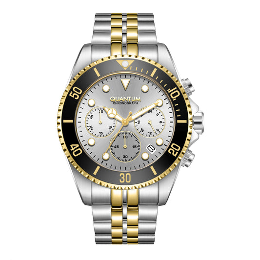 Quantum, Men's, Analog Watch, Silver Dial, with Stainless Steel Band, QU-PWG930.230