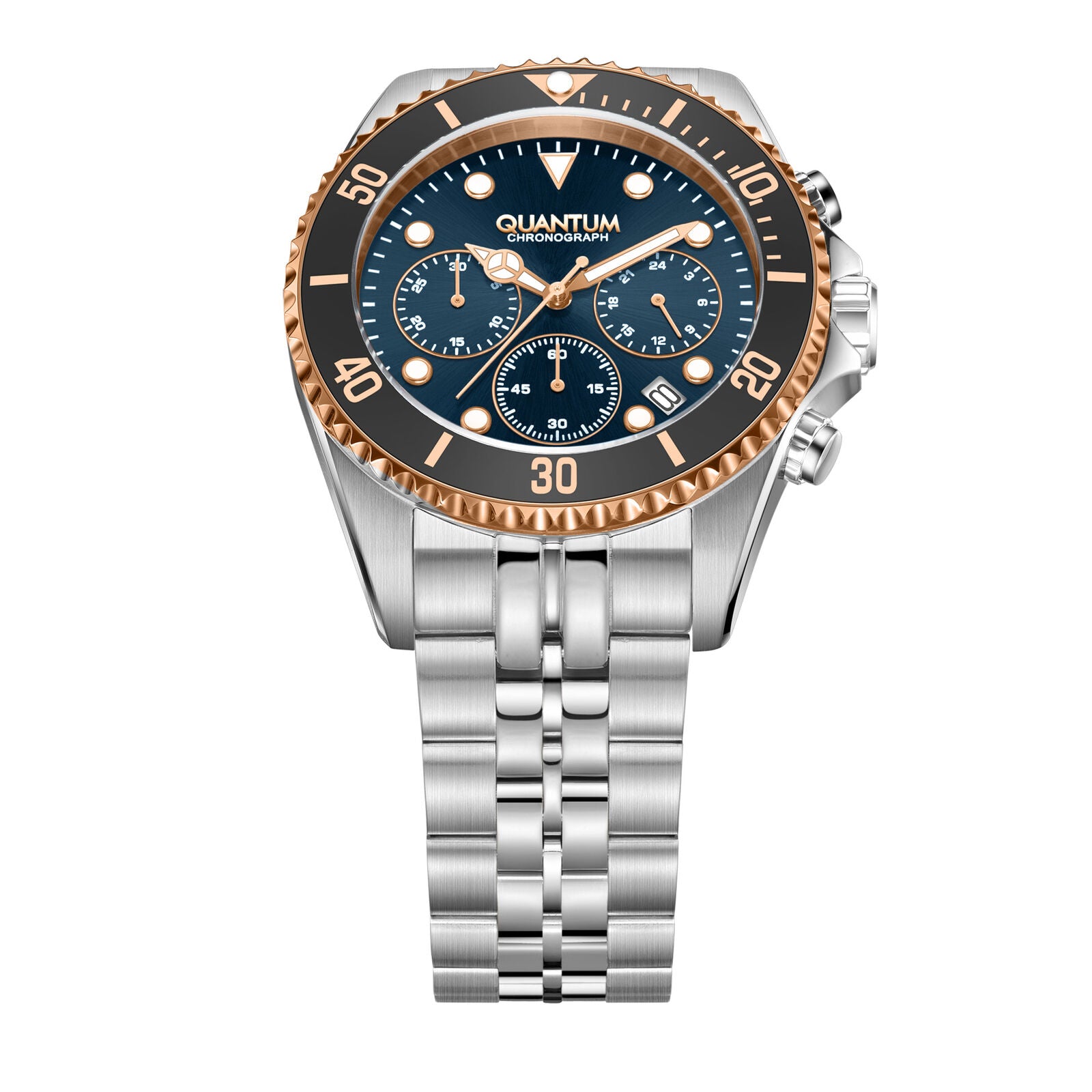 Quantum, Men's, Analog Watch, Blue Dial, with Stainless Steel Band, QU-PWG930.500