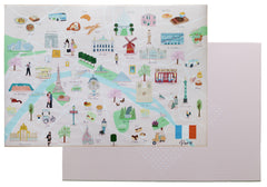 Milk It Baby Paris Play Mat, City Tour Collection 100% TPU Foam Reversible Mat, MI-PARISPM