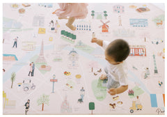Milk It Baby Paris Play Mat, City Tour Collection 100% TPU Foam Reversible Mat, MI-PARISPM