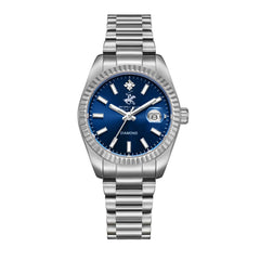 Beverly Hills Polo Club Women's Watch Analog Blue Dial Silver Stainless Steel Band, BP3650X.390