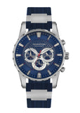 Quantum Men's Chronograph Watch Analog Blue Dial with Blue Silicone Band, PWG633.399