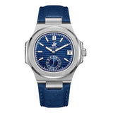 Beverly Hills Polo Club Men's Watch Analog Blue Dial with Blue Leather Strap,  BP3792X.399