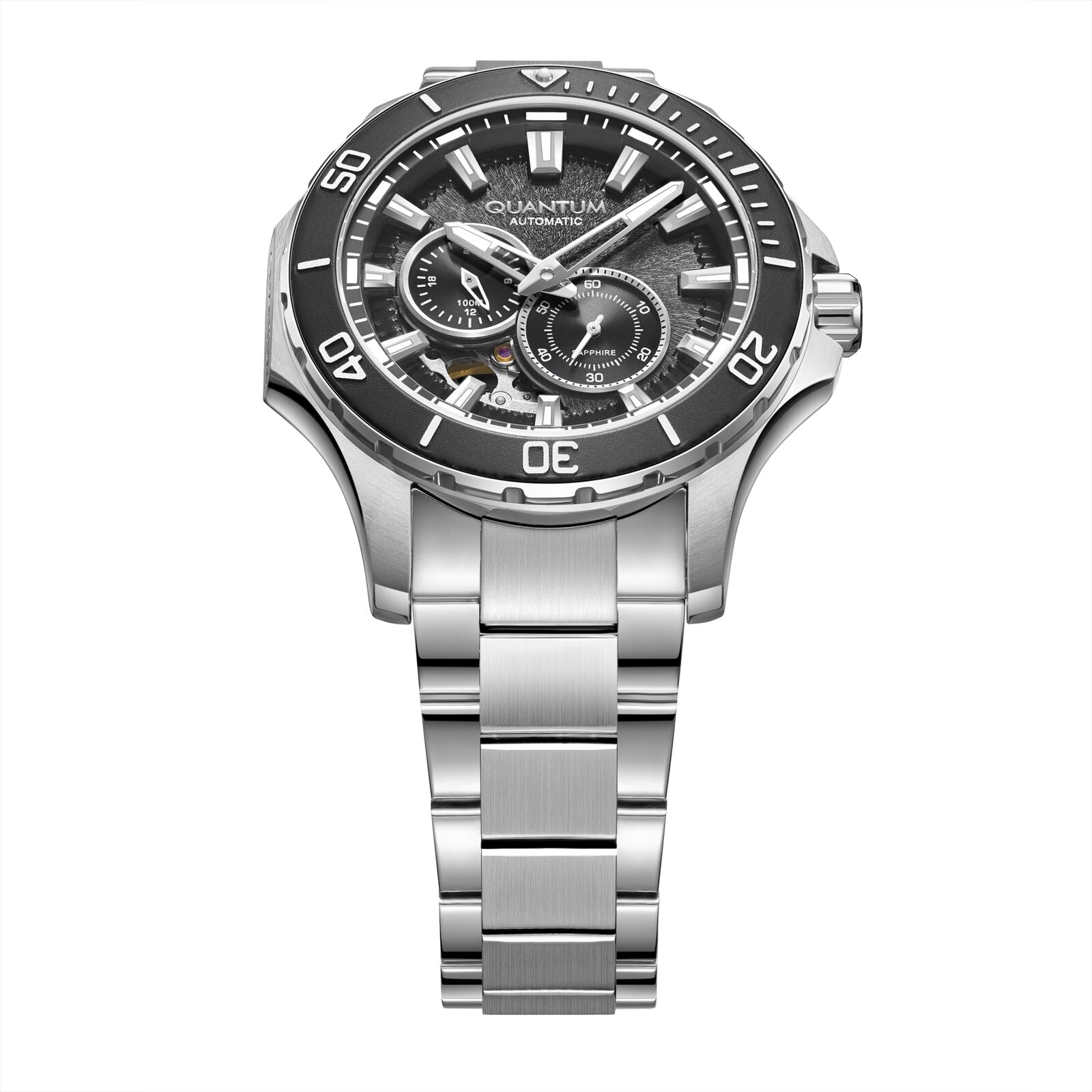 Quantum, Men's, Analog Watch, Black Dial, with Stainless Steel Band, QU-QMG1188.350