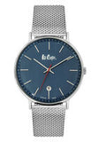Lee Cooper Men's Watch Analog, Blue Dial Silver Stainless Steel Strap, LC06382.490