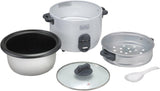 Black+Decker, 700W, 1.8 L, 6 Cup Rice Cooker, Compact & Efficient, White, RC1860 Rice Cooker BL-RC1860