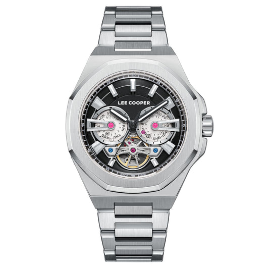 Lee Cooper, Men's, Analog Watch, Black Dial, with Stainless Steel Band, LE-LC08124.350