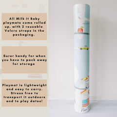 Milk It Baby New York Play Mat, City Tour Collection 100% TPU Foam Non Toxic Reversible Mat, MI-NEWYORKPM