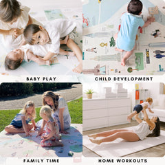 Milk It Baby New York Play Mat, City Tour Collection 100% TPU Foam Non Toxic Reversible Mat, MI-NEWYORKPM