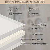 Milk It Baby Boho Beige And Sage Leaf 100% TPU Foam Non Toxic Reversible Play Mat, BOHOBEPM