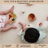 Milk It Baby Boho Beige And Sage Leaf 100% TPU Foam Non Toxic Reversible Play Mat, BOHOBEPM