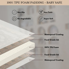 Milk It Baby Bloom And Beige Leaf Reversible Playmat, BOHOKHPM