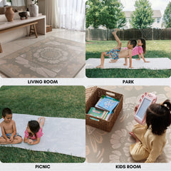 Milk It Baby Bloom And Beige Leaf Reversible Playmat, BOHOKHPM