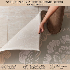 Milk It Baby Bloom And Beige Leaf Reversible Playmat, BOHOKHPM