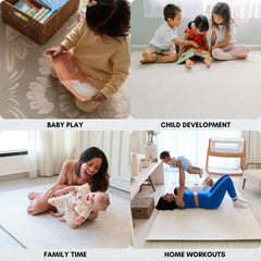 Milk It Baby Bloom And Beige Leaf Reversible Playmat, BOHOKHPM