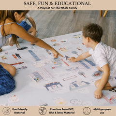 Milk It Baby Hong Kong Play Mat, City Tour Collection 100% TPU Foam Reversible Mat, MI-HONGKONGPM