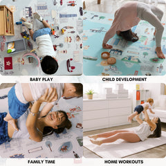 Milk It Baby Hong Kong Play Mat, City Tour Collection 100% TPU Foam Reversible Mat, MI-HONGKONGPM