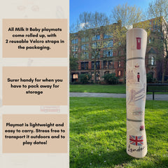 Milk It Baby London Play Mat, City Tour Collection 100% TPU Foam Non Toxic Reversible Mat, MI-LONDONPM