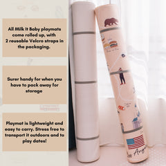 Milk It Baby Los Angeles Play Mat, City Tour Collection 100% TPU Foam Reversible Mat, MI-LOSANGELESPM