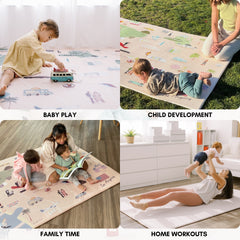 Milk It Baby Los Angeles Play Mat, City Tour Collection 100% TPU Foam Reversible Mat, MI-LOSANGELESPM