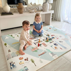 Milk It Baby New York Play Mat, City Tour Collection 100% TPU Foam Non Toxic Reversible Mat, MI-NEWYORKPM
