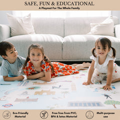 Milk It Baby Mumbai Play Mat, City Tour Collection 100% TPU Foam Non Toxic Reversible Mat, MI-MUMBAIPM