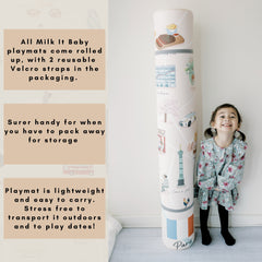 Milk It Baby Paris Play Mat, City Tour Collection 100% TPU Foam Reversible Mat, MI-PARISPM